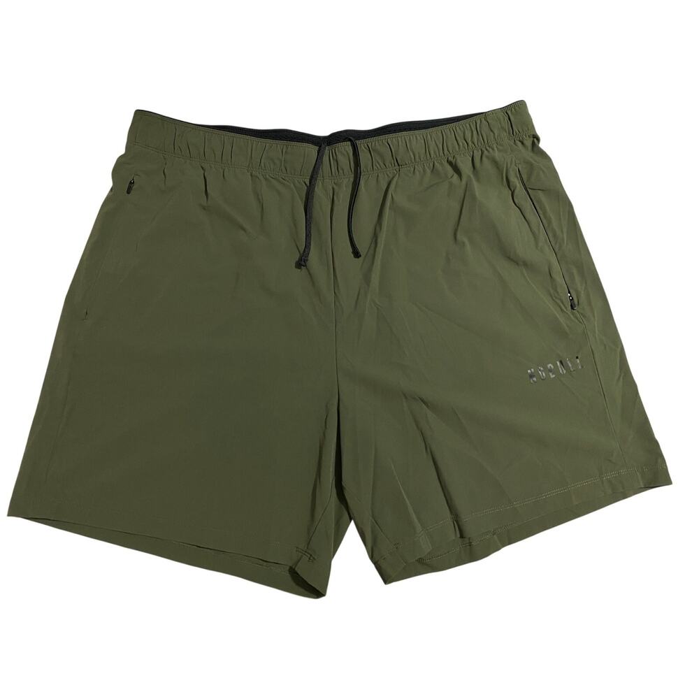 NoBull Shorts Mens Size XL Green Lightweight Stretch Training Active